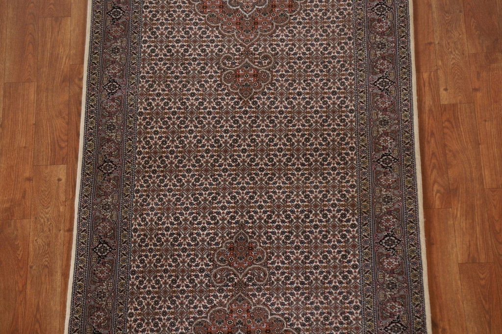 Hand-Knotted Tabriz Mahi Persian Runner Rug 3x8