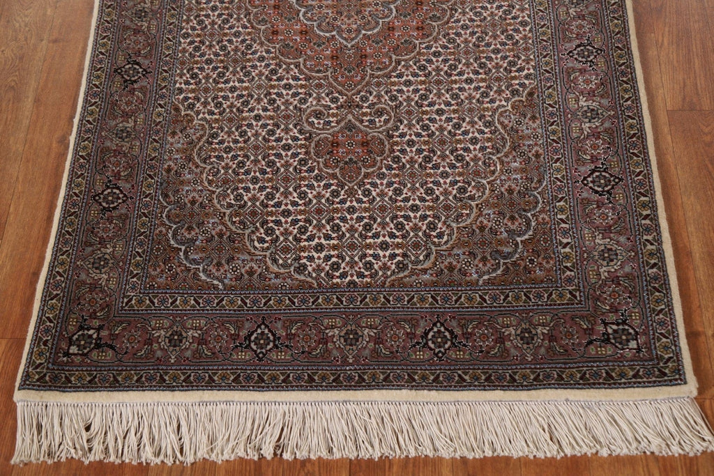 Hand-Knotted Tabriz Mahi Persian Runner Rug 3x8