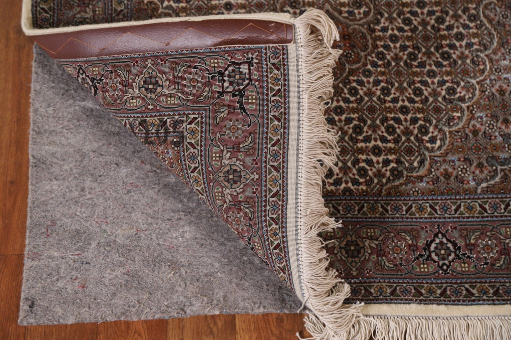 Hand-Knotted Tabriz Mahi Persian Runner Rug 3x8