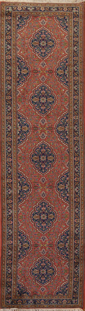 Vegetable Dye Tabriz Persian Runner Rug 3x11