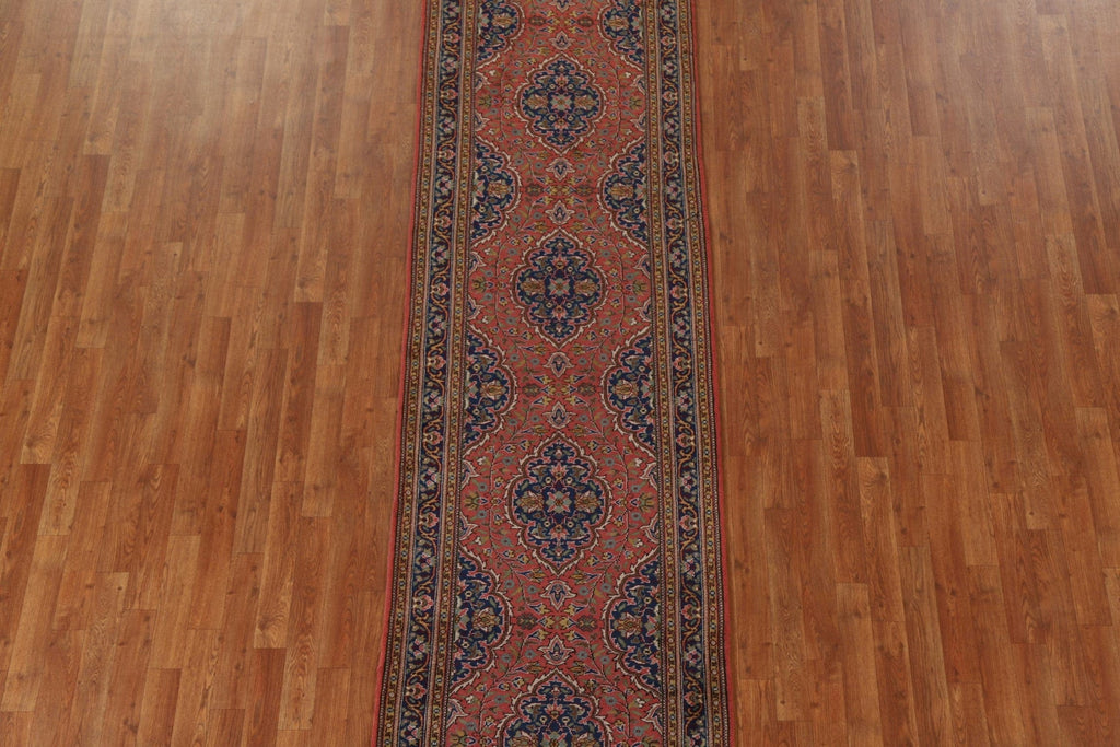 Vegetable Dye Tabriz Persian Runner Rug 3x11