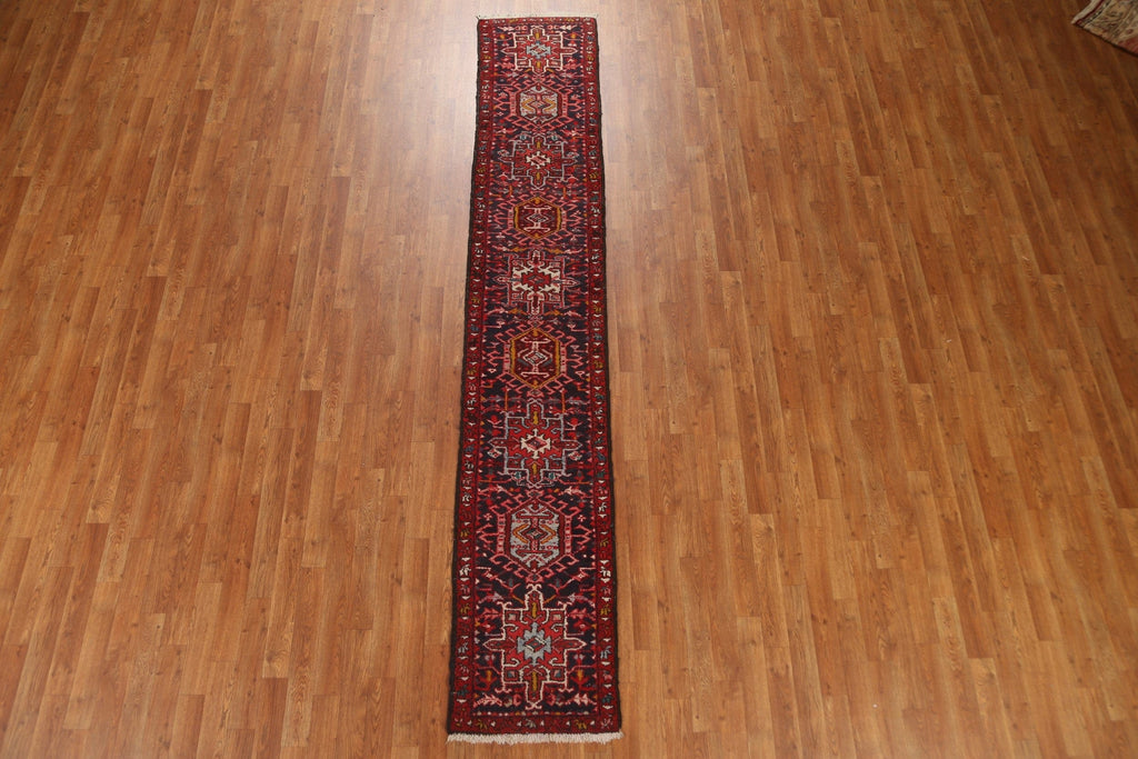 Geometric Heriz Persian Runner Rug 2x10