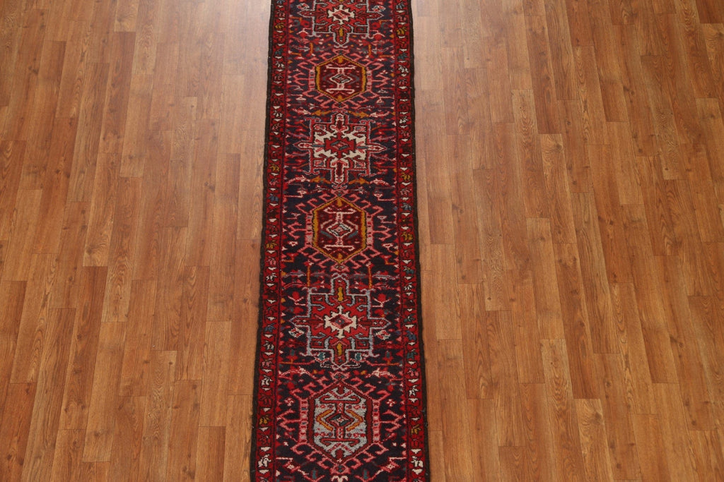 Geometric Heriz Persian Runner Rug 2x10