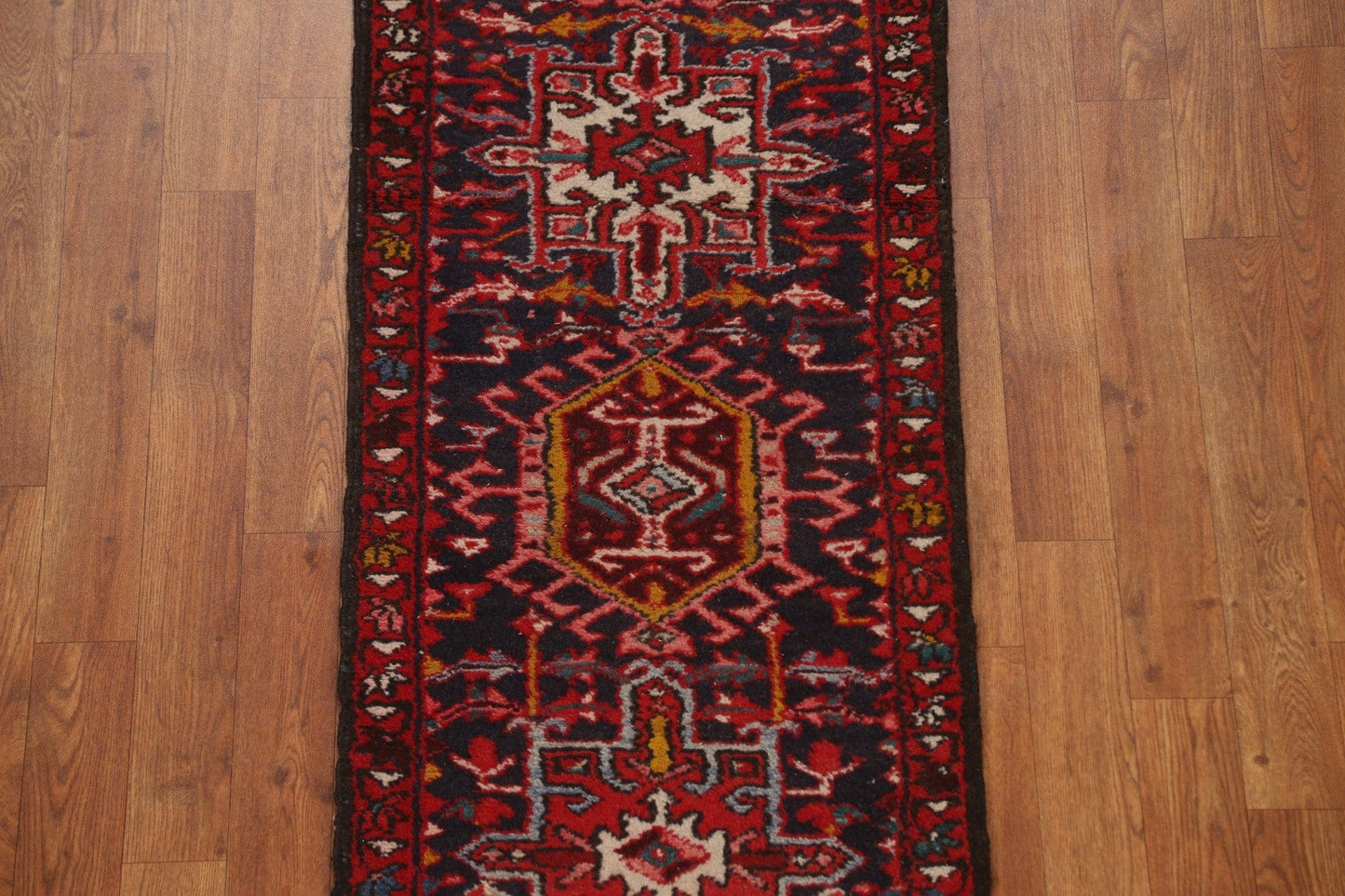 Geometric Heriz Persian Runner Rug 2x10