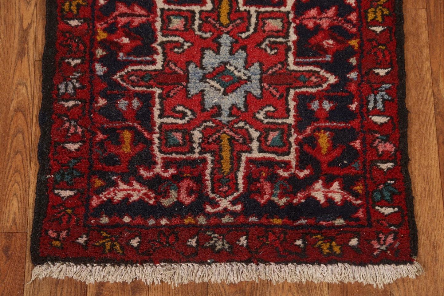 Geometric Heriz Persian Runner Rug 2x10