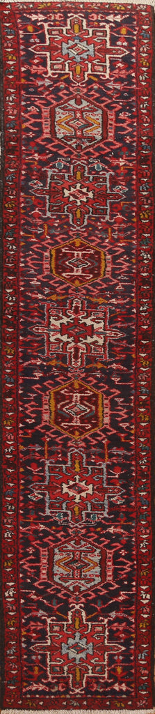 Geometric Heriz Persian Runner Rug 2x10