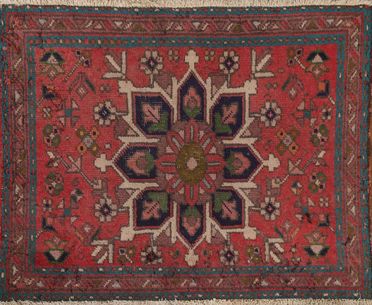 Geometric Heriz Persian Rug 2x3