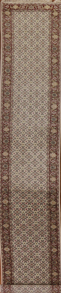 All-Over Wool Tabriz Runner Rug 2x20