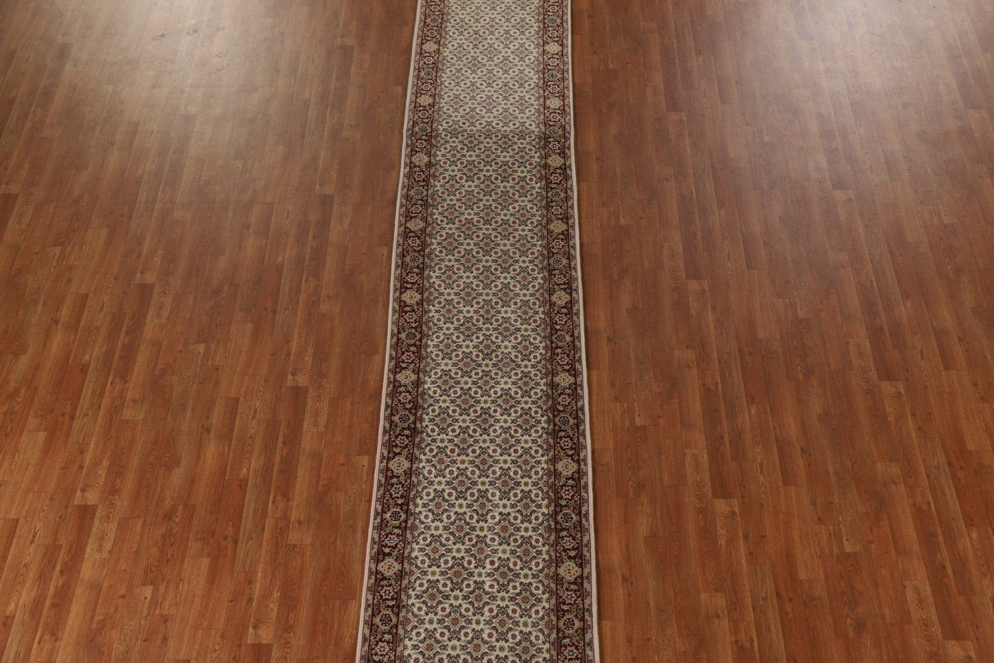 All-Over Wool Tabriz Runner Rug 2x20