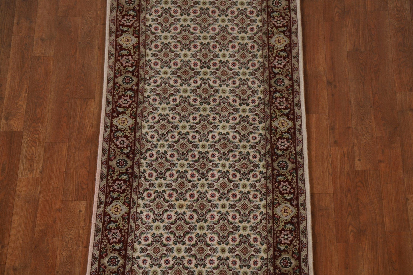 All-Over Wool Tabriz Runner Rug 2x20