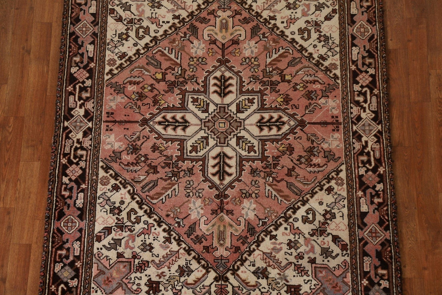 Vintage Heriz Persian Area Rug 5x6