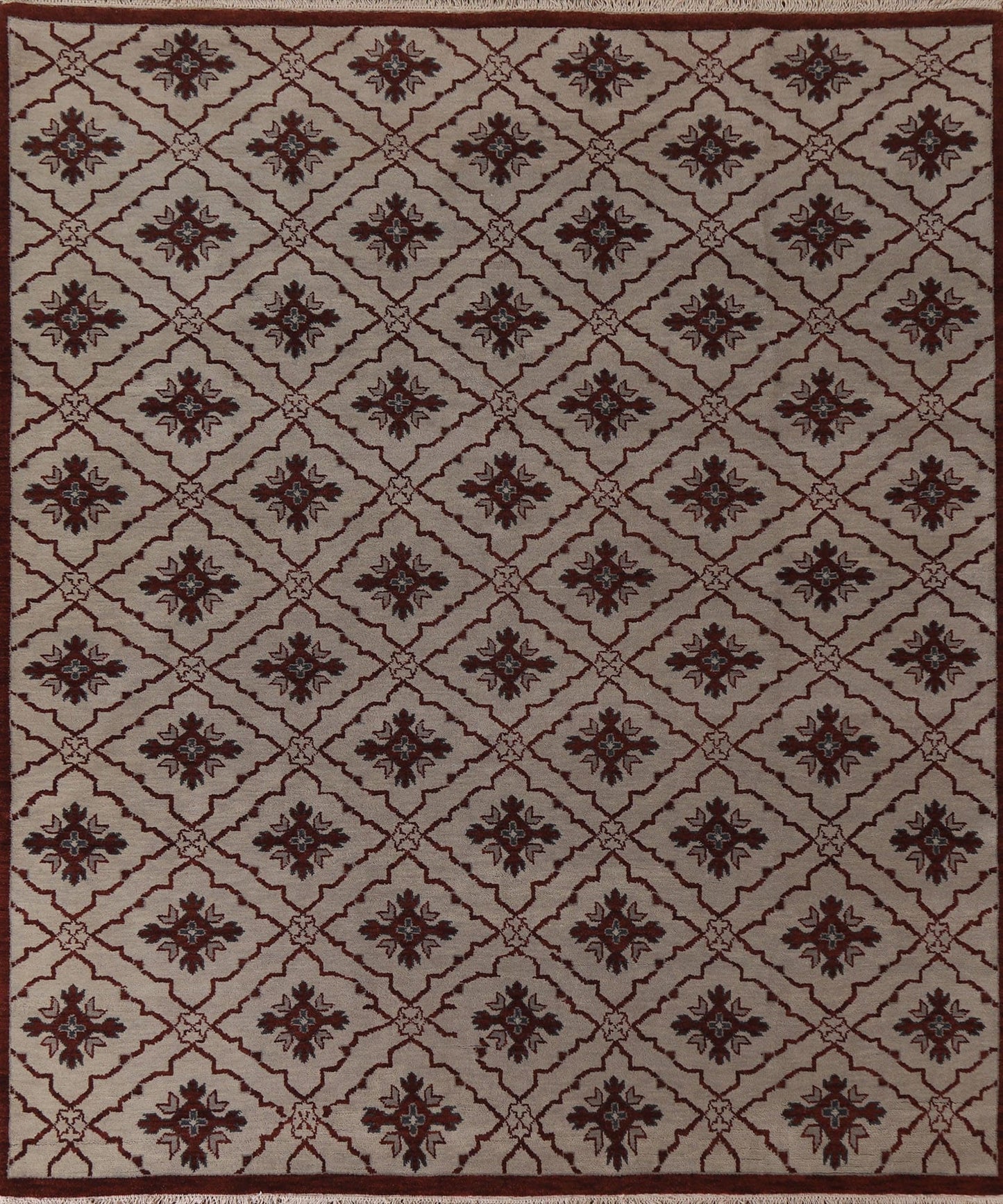 Geometric Agra Oriental Square Rug 8x8