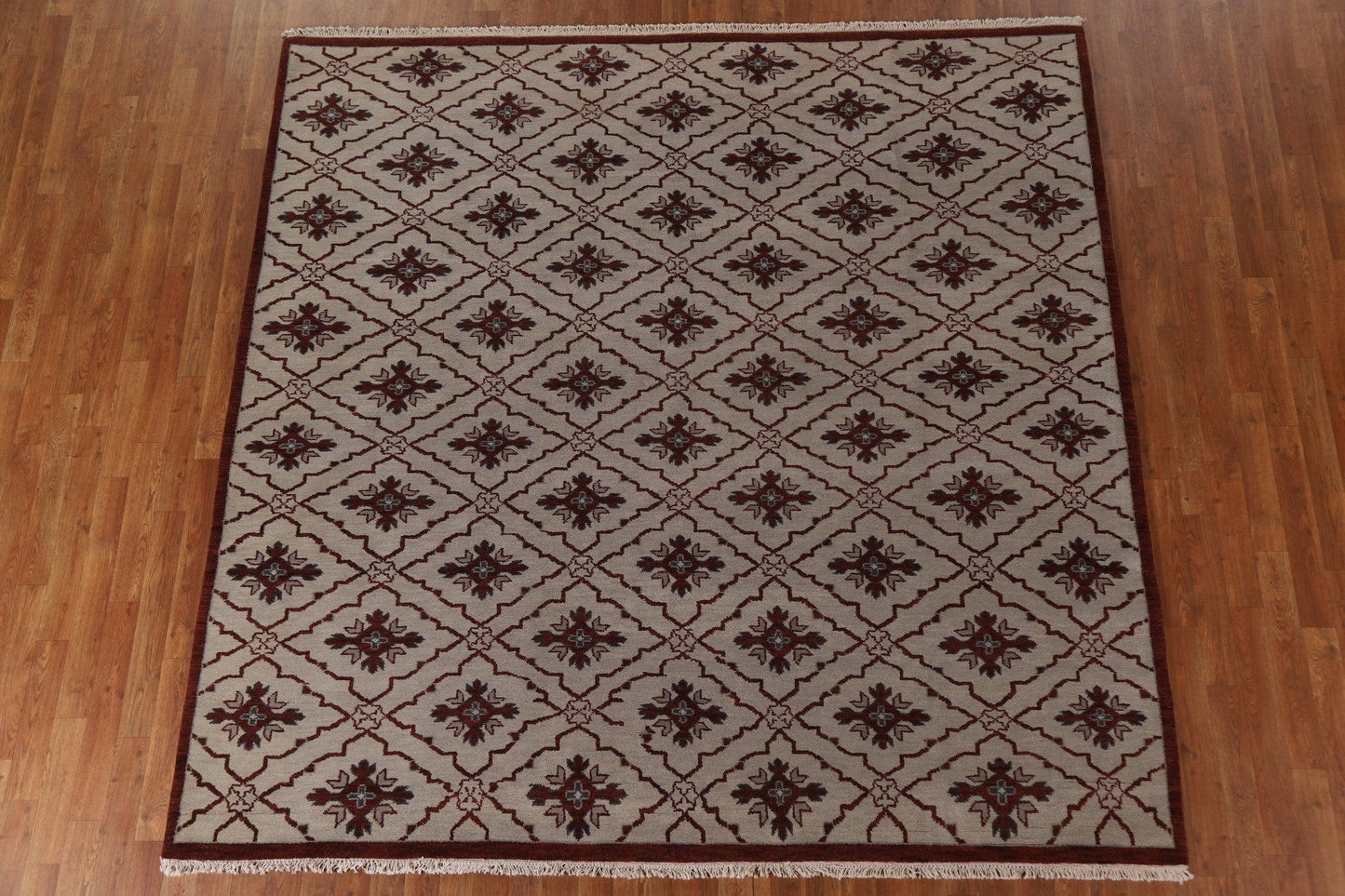 Geometric Agra Oriental Square Rug 8x8