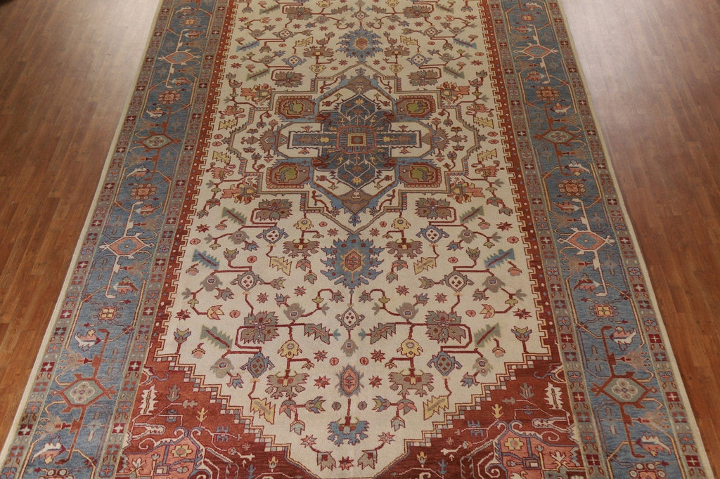 Palace Size Heriz Serapi Oriental Area Rug 11x21