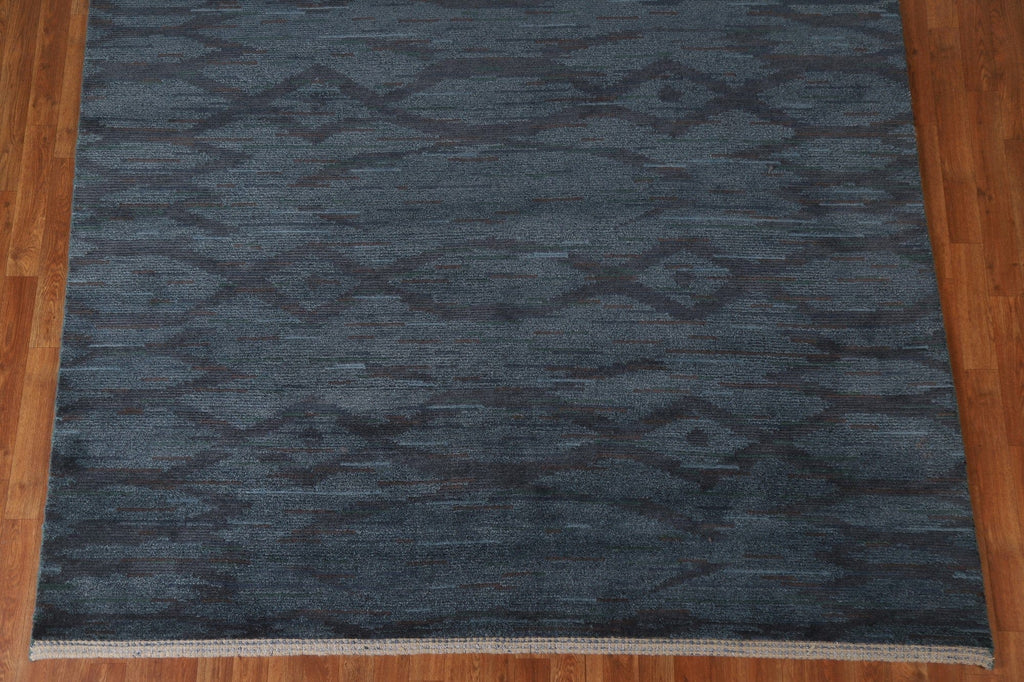 Navy Blue Abstract Area Rug 7x9