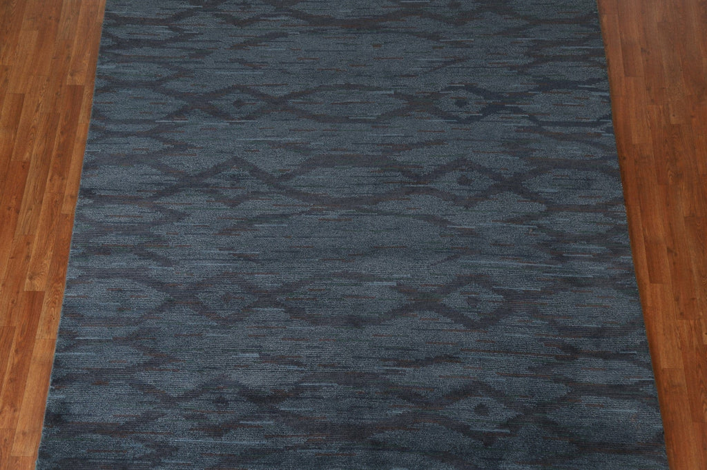 Navy Blue Abstract Area Rug 7x9