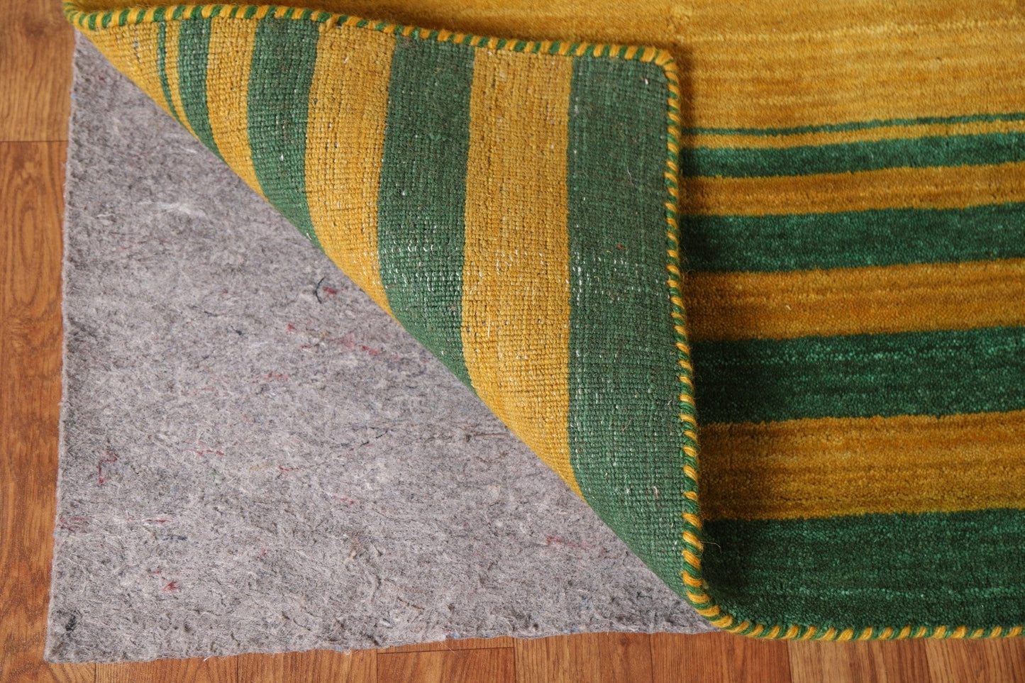 Gold Gabbeh Striped Area Rug 8x10