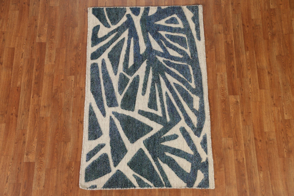 Abstract Design Moroccan Wool Area Rug 3x5