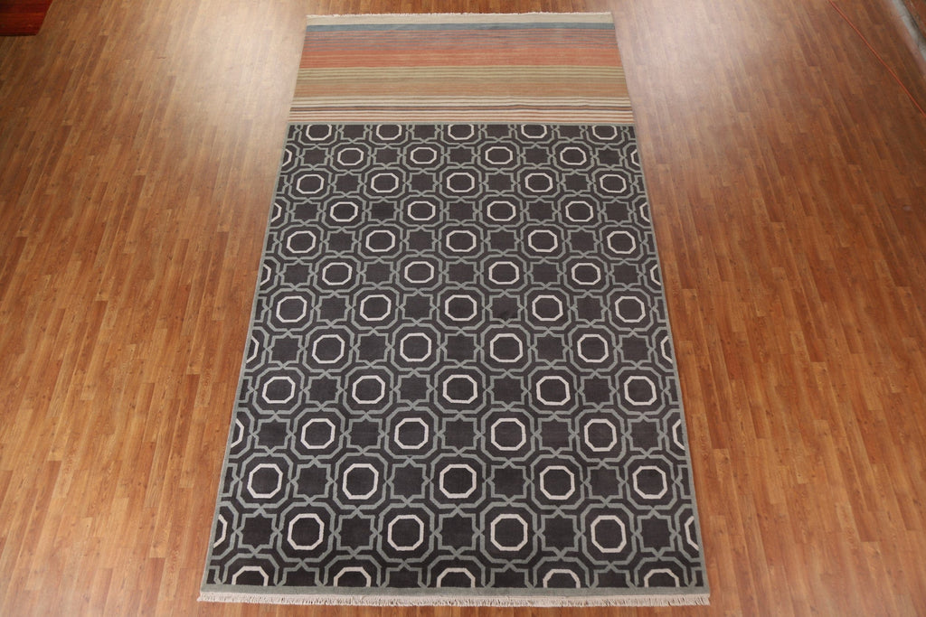 Hand-Knotted Moroccan Wool Area Rug 8x14