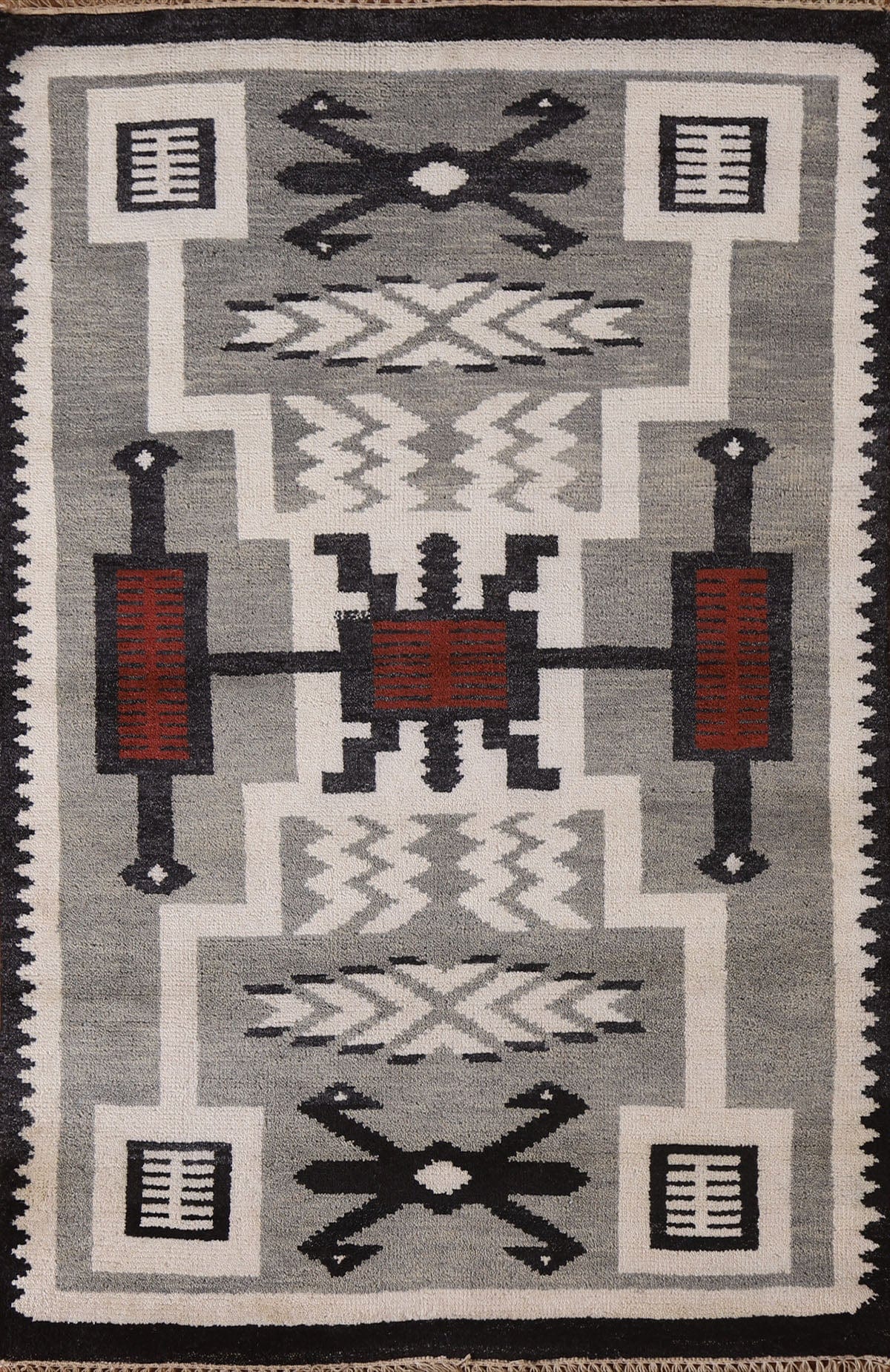 Tribal Nepalese Oriental Area Rug 4x6