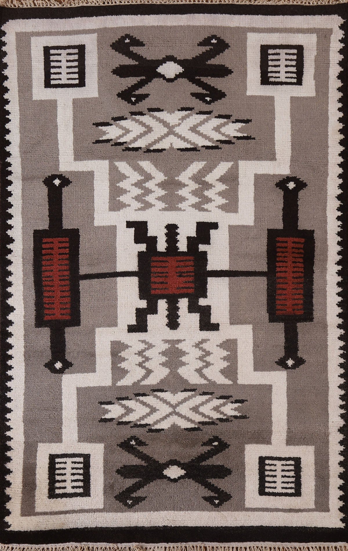 Tribal Nepalese Area Rug 4x6