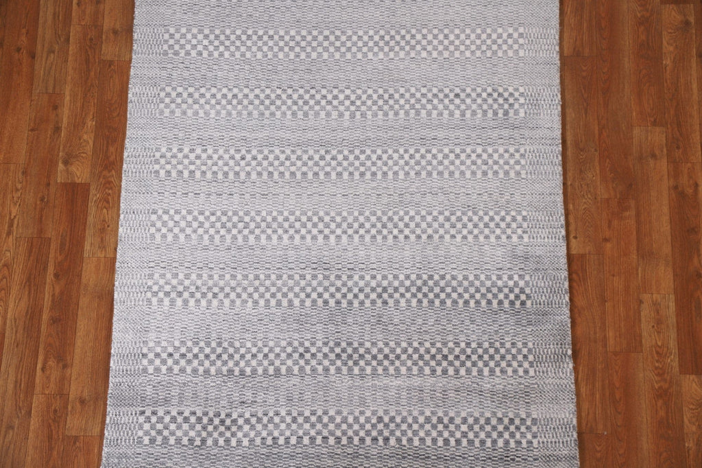 Checkered Gabbeh Wool Area Rug 4x6