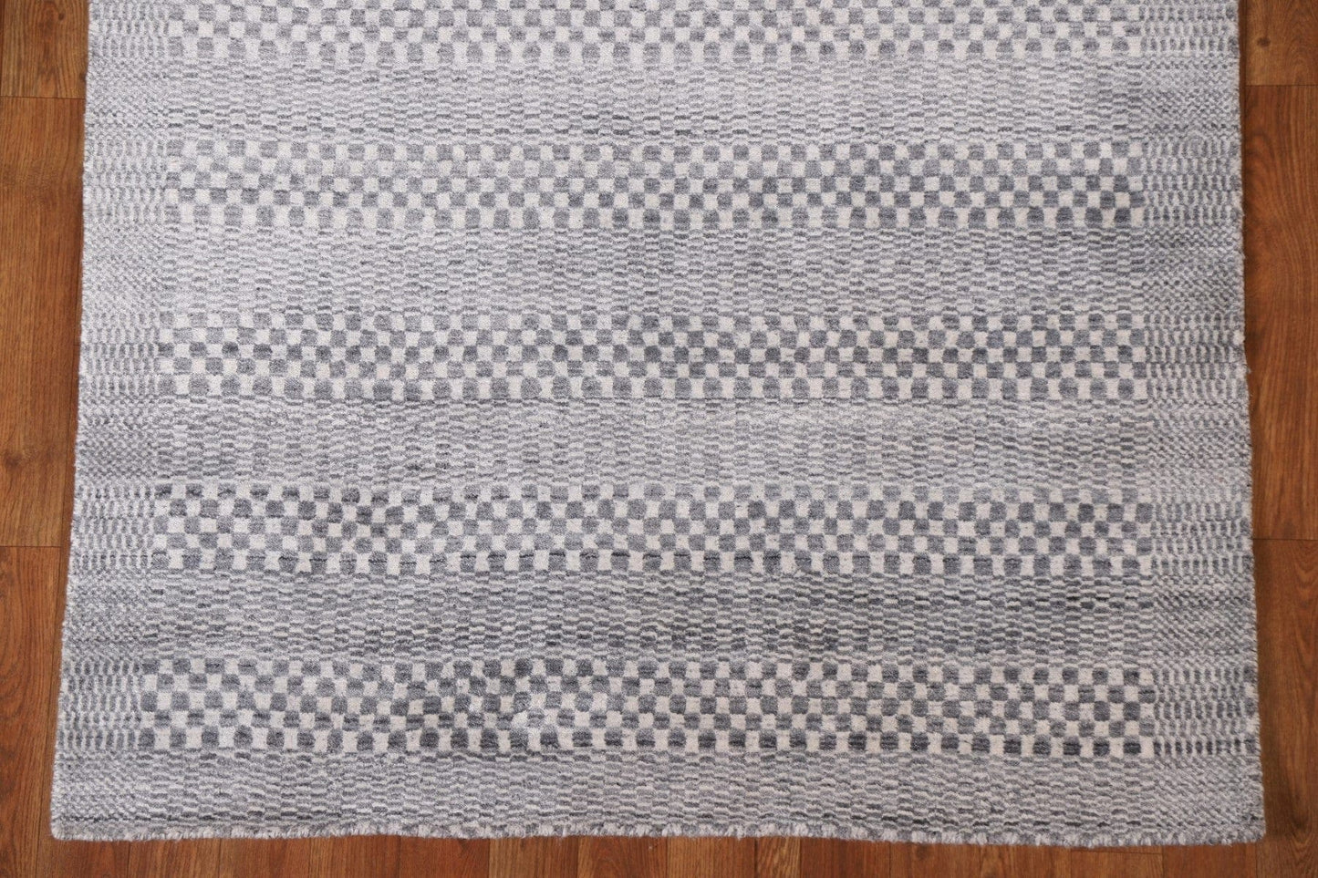 Checkered Gabbeh Wool Area Rug 4x6