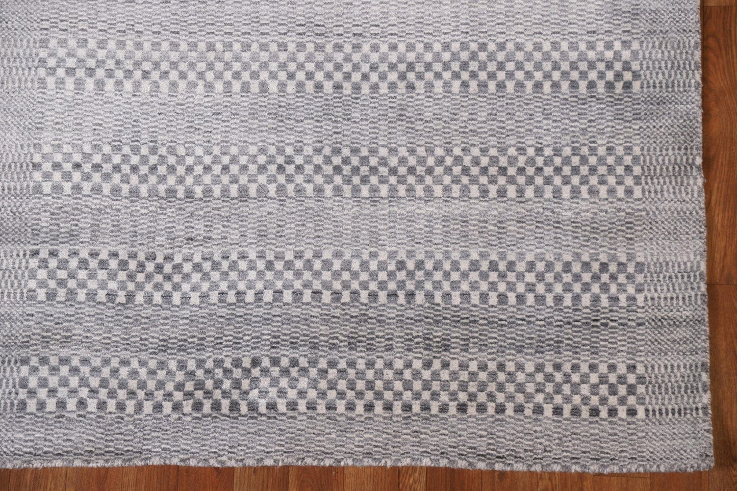 Checkered Gabbeh Wool Area Rug 4x6