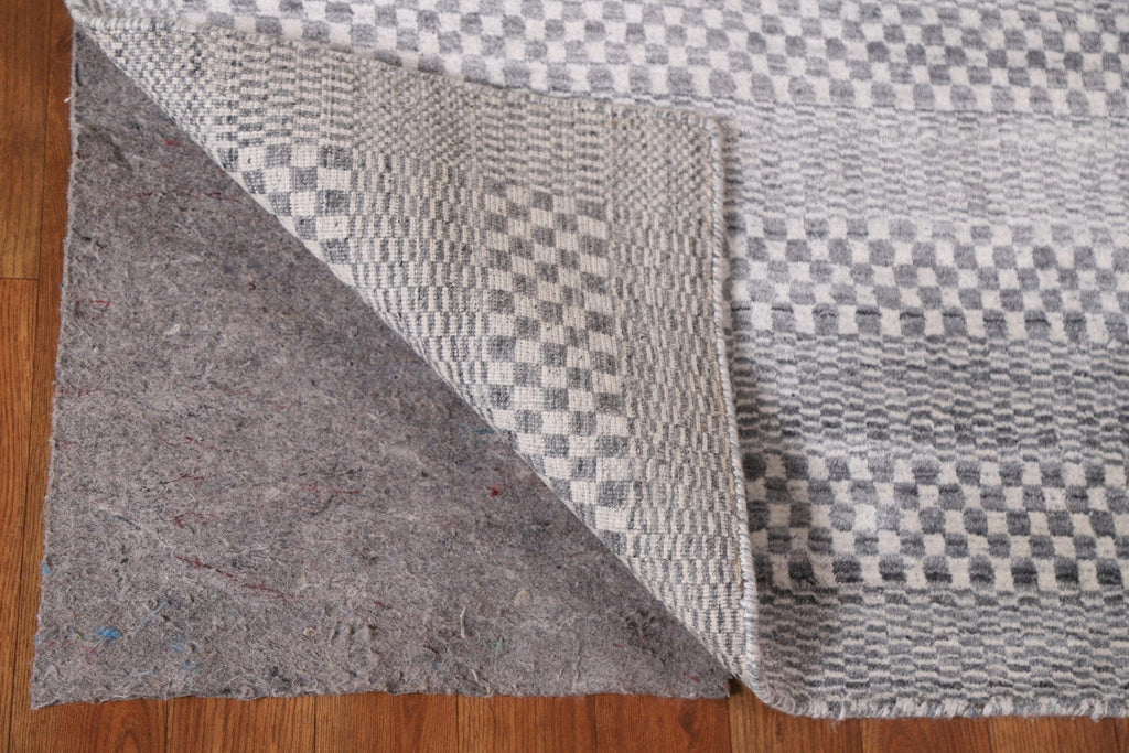 Checkered Gabbeh Wool Area Rug 4x6