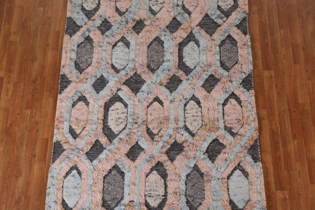 Trellis Wool Moroccan Area Rug 5x8