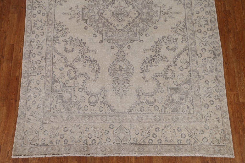 Distressed Tabriz Persian Area Rug 6x9