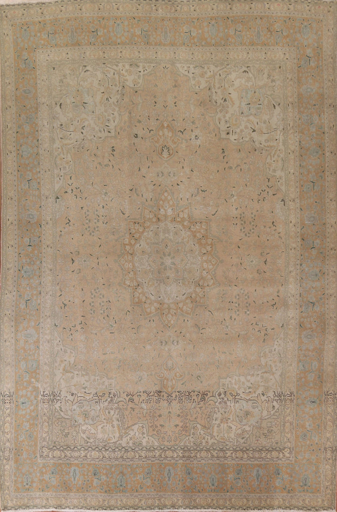 Distressed Tabriz Persian Area Rug 10x13