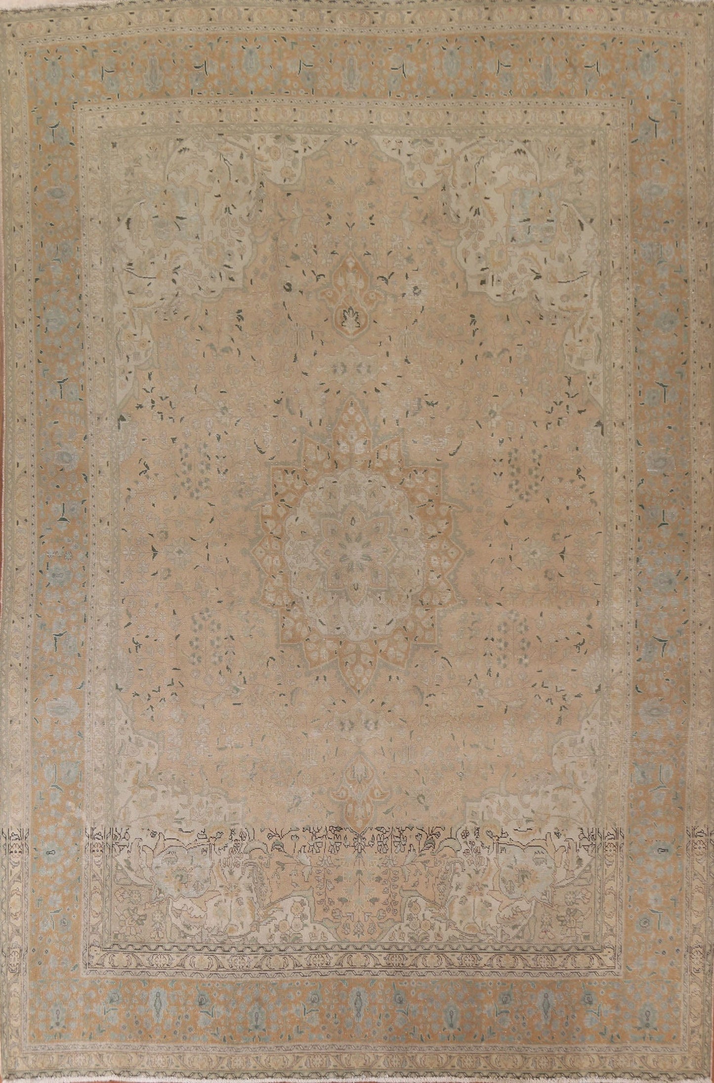 Distressed Tabriz Persian Area Rug 10x13