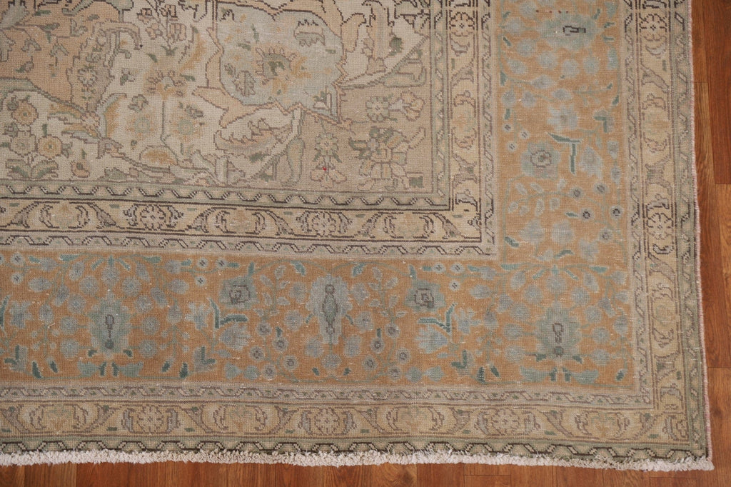 Distressed Tabriz Persian Area Rug 10x13