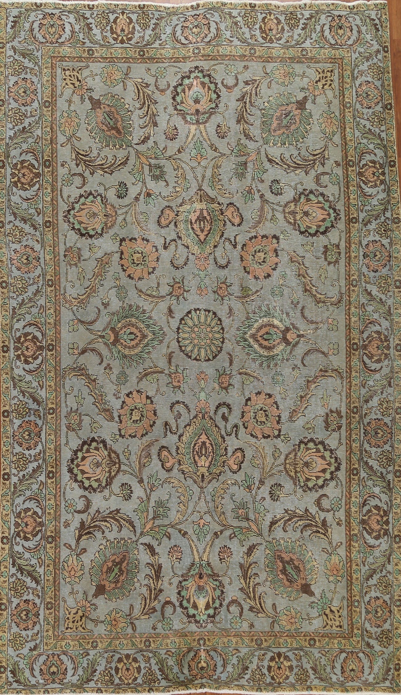 Distressed Over-Dyed Tabriz Persian Area Rug 8x12