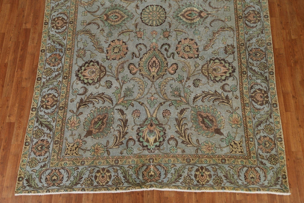 Distressed Over-Dyed Tabriz Persian Area Rug 8x12