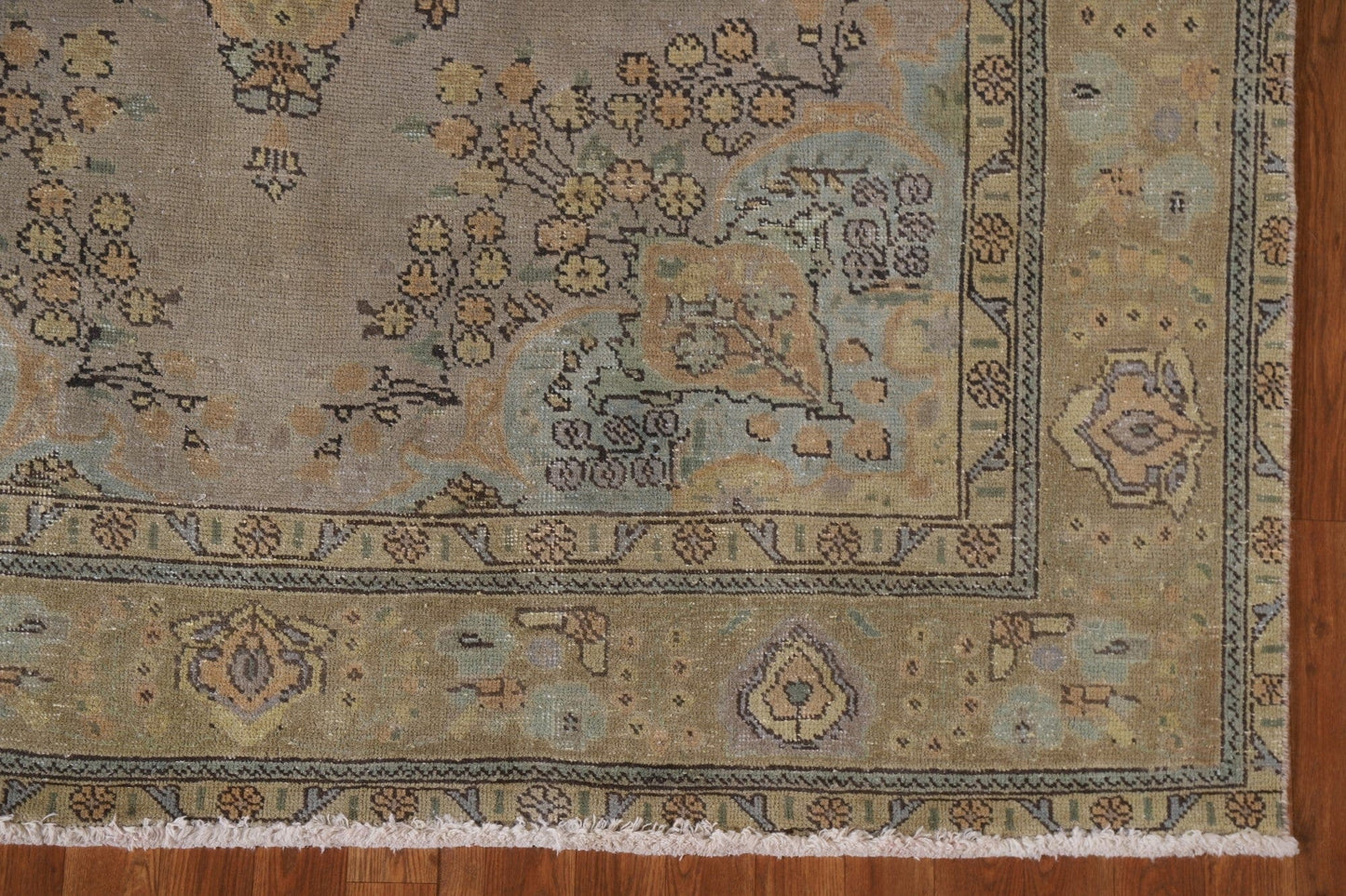 Distressed Over-Dyed Tabriz Persian Area Rug 7x10