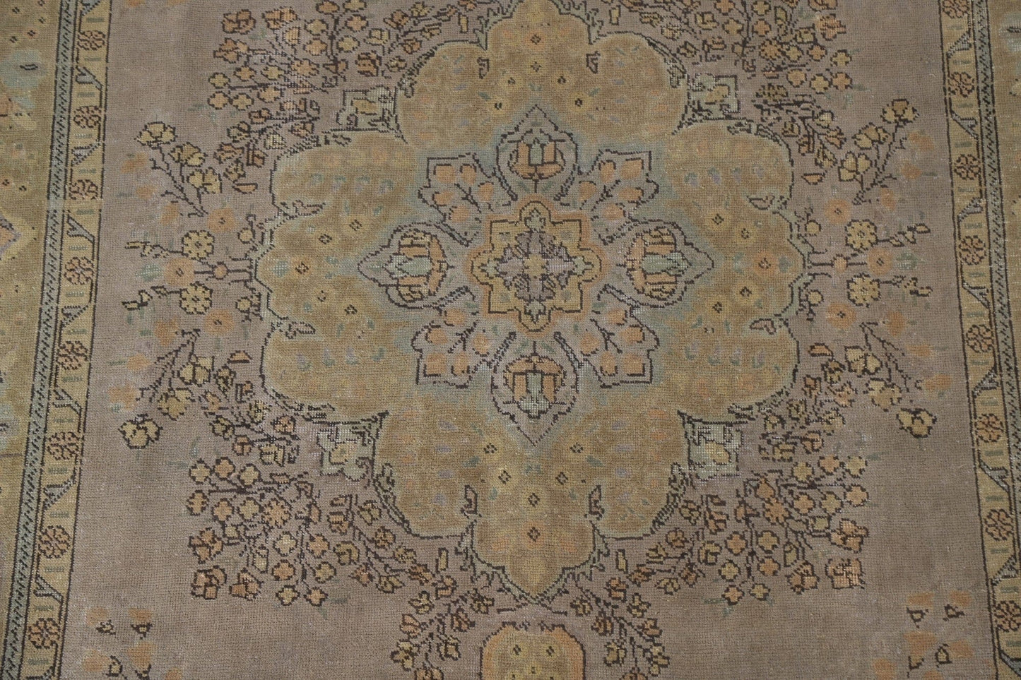 Distressed Over-Dyed Tabriz Persian Area Rug 7x10