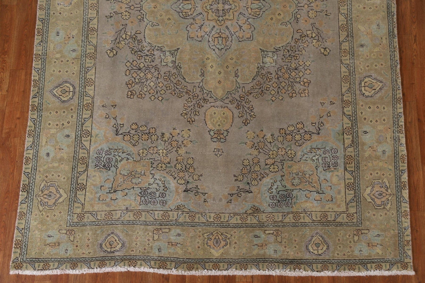 Distressed Over-Dyed Tabriz Persian Area Rug 7x10