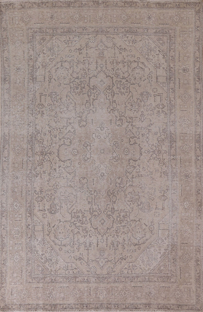 Distressed Tabriz Persian Area Rug 7x10