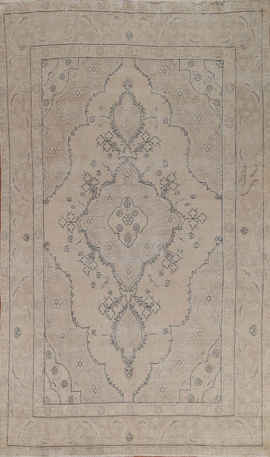 Distressed Tabriz Persian Area Rug 6x10