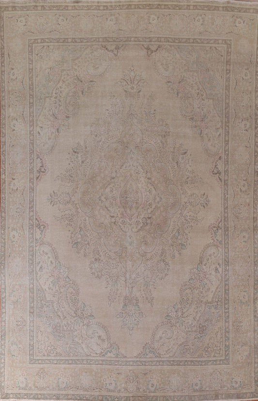 Distressed Tabriz Persian Area Rug 9x12