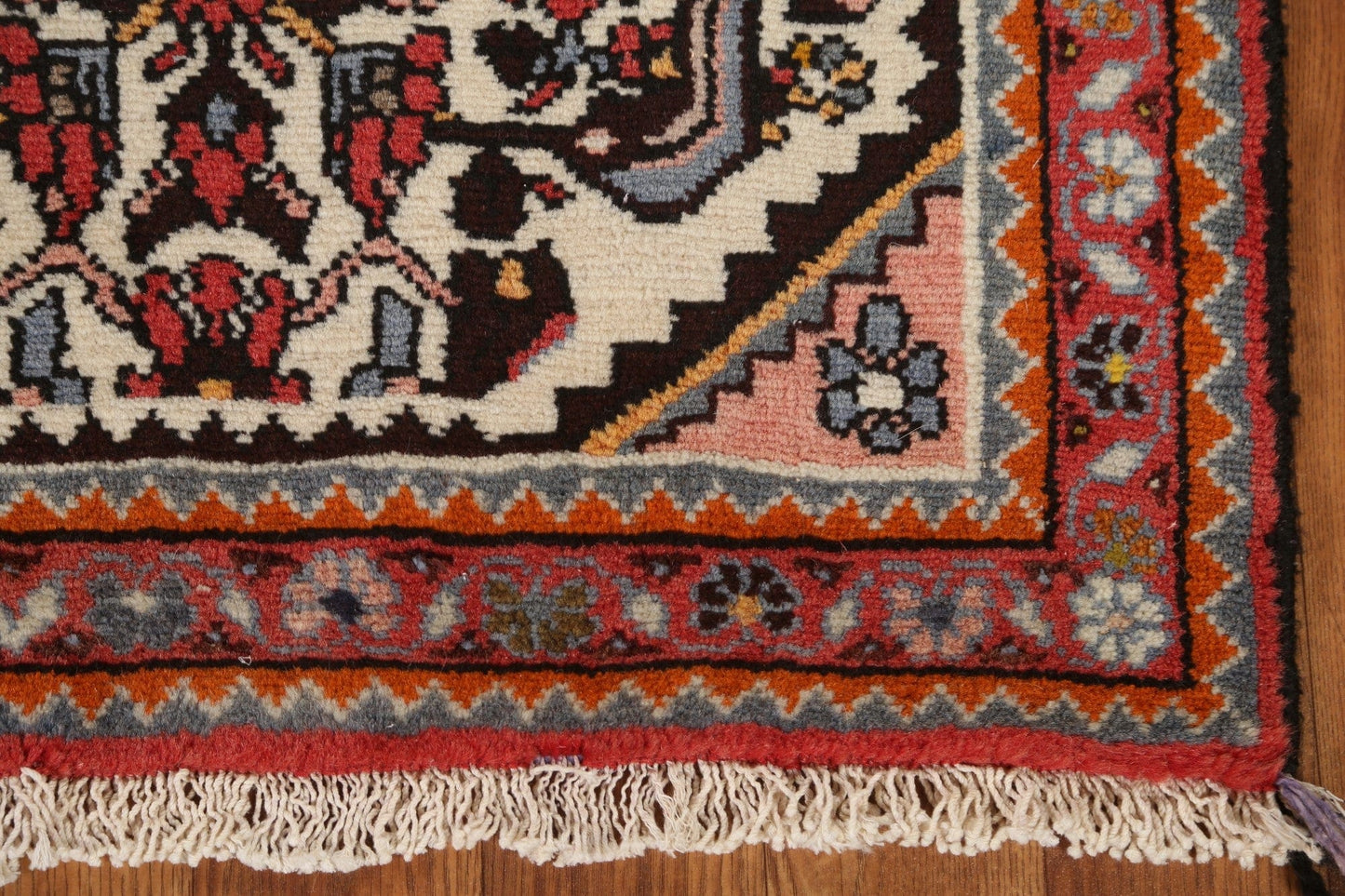 Geometric Wool Hamedan Persian Rug 2x3