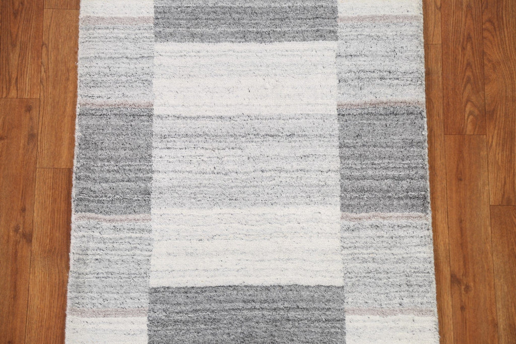 Checkered Gabbeh Wool Rug 2x5