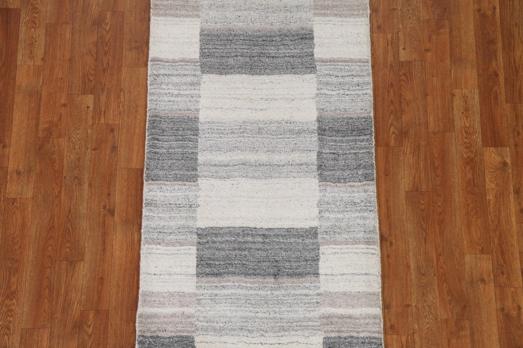 Checkered Gabbeh Wool Area Rug 3x5