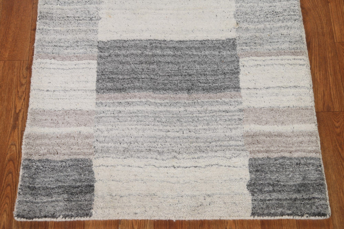 Checkered Gabbeh Wool Area Rug 3x5