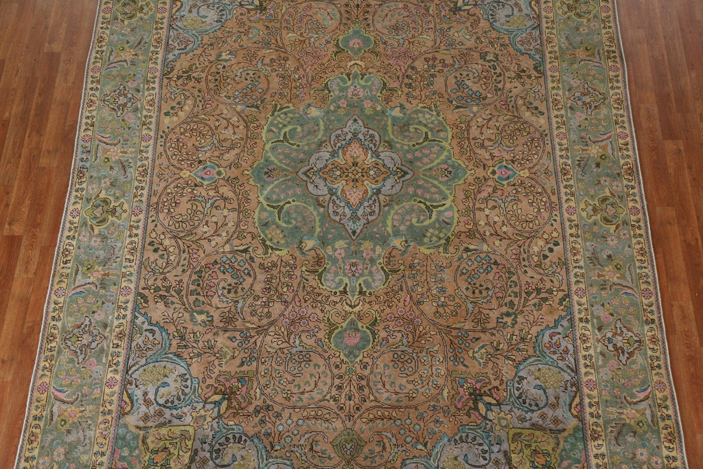 Vintage Floral Tabriz Persian Area Rug 8x11