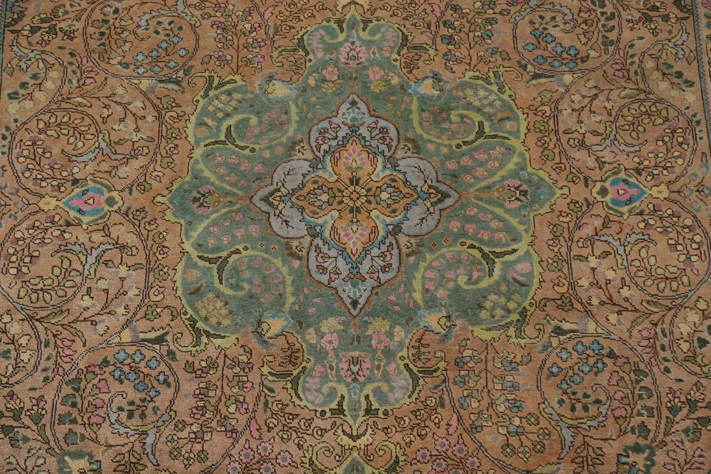 Vintage Floral Tabriz Persian Area Rug 8x11