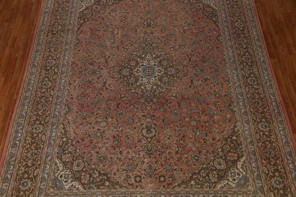 Distressed Over-Dyed Mashad Persian Area Rug 10x13