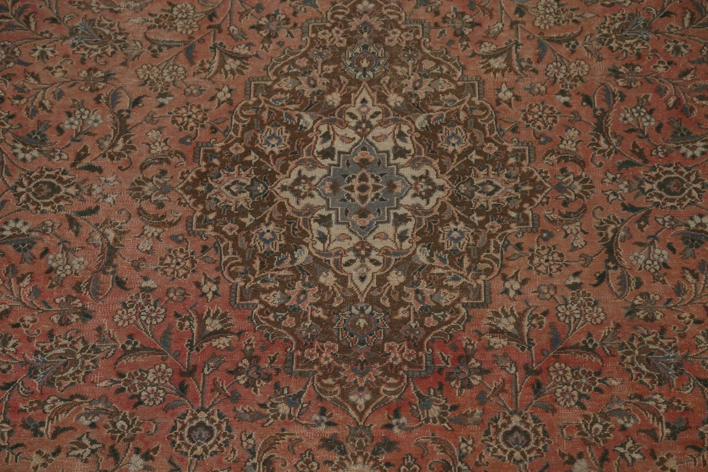 Distressed Over-Dyed Mashad Persian Area Rug 10x13